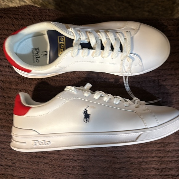 Polo by Ralph Lauren White and Red Men's Sneakers - Picture 5 of 6